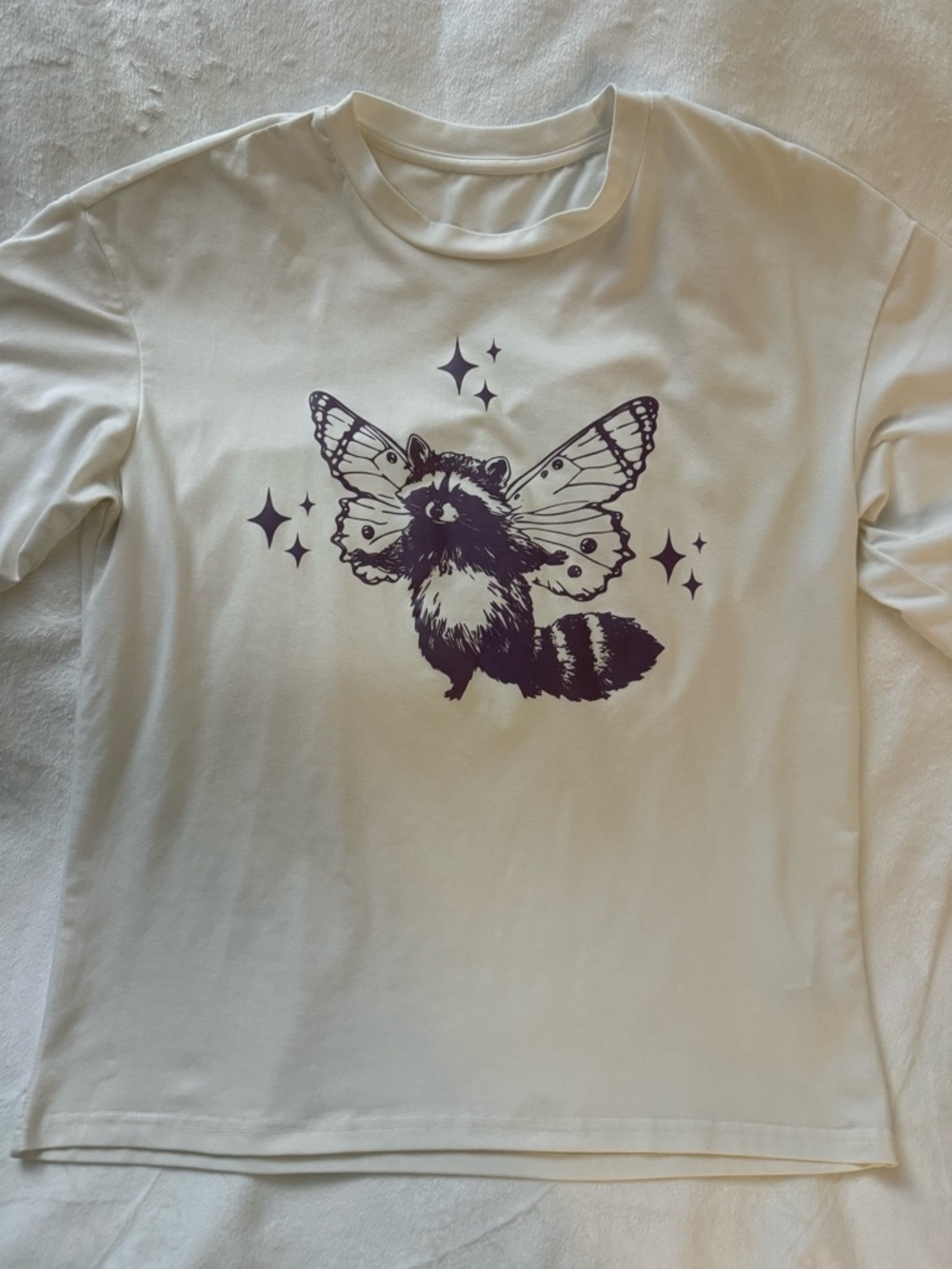Purple Fairy Raccoon Graphic Tee